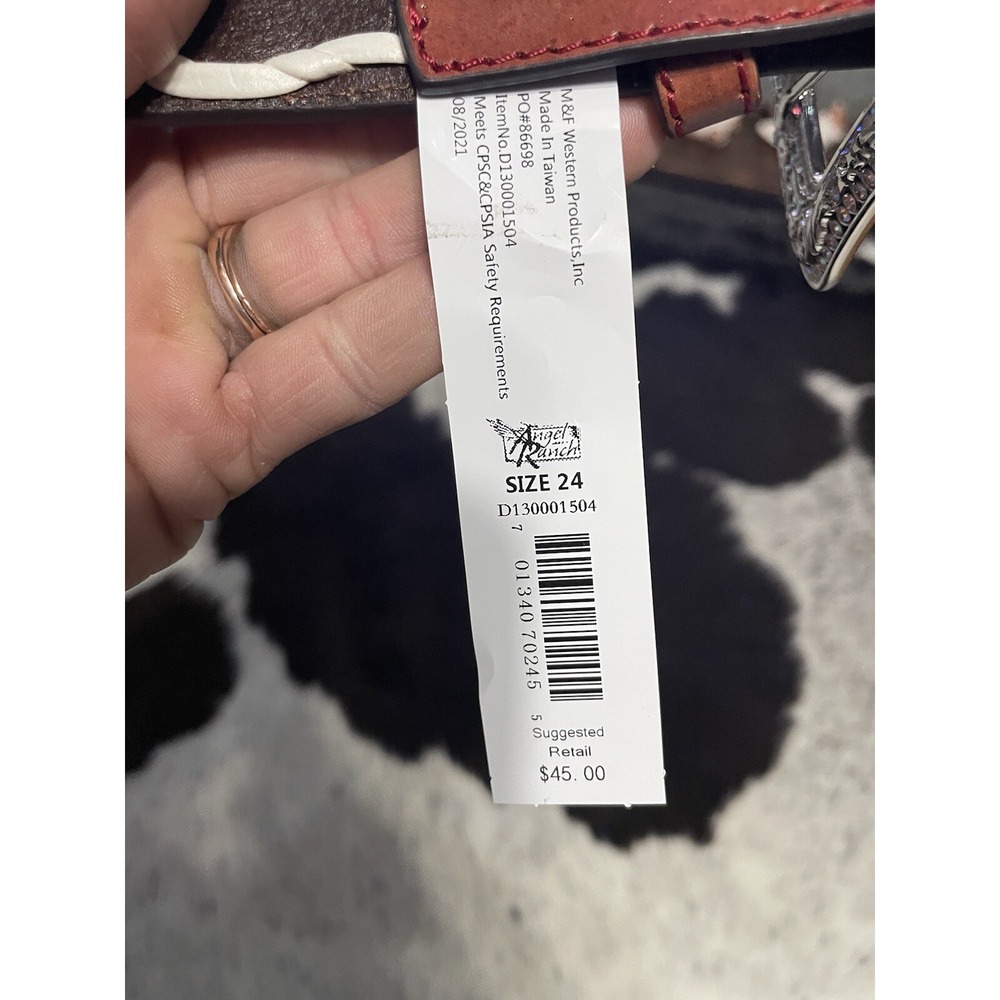 Angel Ranch kids western Cowgirl Rodeo Belt NWTS Sunflowers leather - Picture 6 of 7